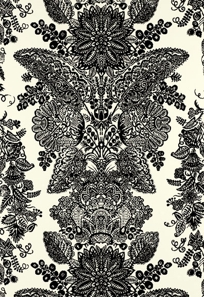 Lace Black and Ivory