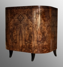 CUSTOM BURL WALNUT CABINET