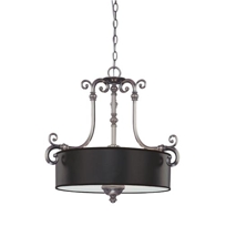 Mont La Ville Brushed Pewter Drum Pendant