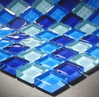 Crystal Glass Tile-Sapphire Blend Glass Tile - COB0005