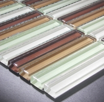 Crystal Glass Tile- Chocolate Ice Cream Glass Tile - COB0011
