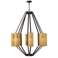Alden Vintage Bronze Eight-Light Chandelier