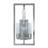 Flair Brushed Nickel Three-Light Wall Sconce