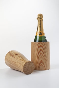 Turned Wooden Wine Gift Box