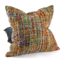 Silk and Leather Pillow