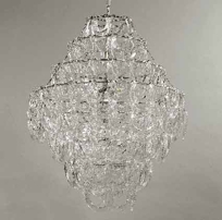 Glass Tiered Chandelier