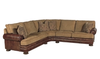 Foster Fabric/Leather Sectional Group