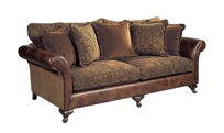 Henri Sofa, Fabric/Leather Combination