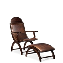 Campeachy Leather Chair & Ottoman 393-535C/534C