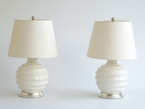 Wide Ribbed Ball Lamps