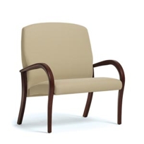 Arris Patient Chair, Wallsaver Wood Arm, High Back