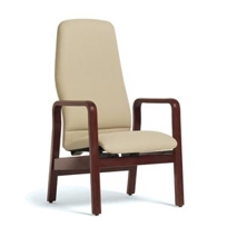 Laurelwood Motion Patient Chair, Wood Arm, High Back