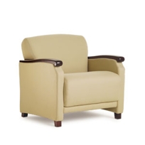 Versant Lounge Chair, Wood Cap
