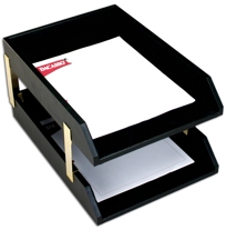 A1021: Black Leather 2 Legal Trays