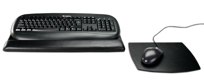 A1044: Black Leather Mouse/Keyboard Pad
