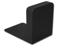 A1047: Black Leather Bookends