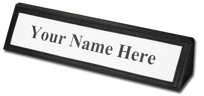 A1051: Black Leather Changeable Name Plate