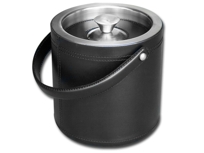 A1060: Black Leather Ice Bucket