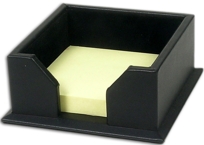 A1075: Black Leather 3 x 3 Post-It® Note Holder
