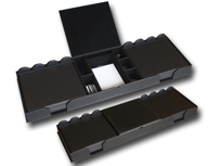 D1056: Black Leather 49pc Conference Room Set