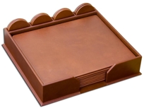 D3252: Rustic Brown Leather 23Pc Conference Room Set