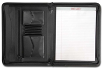 E1204: Black Split-Grain Enhanced Zip-Around Portfolio