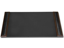 P8401: Walnut & Leather 34 x 20 Side-Rail Desk Pad