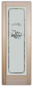 Kitchen Pantry Door - Custom Pantry - Decorative Door Frosted Glass Designs by Sans Soucie Art Glass