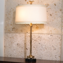 Antique Brass Leaf Lamp