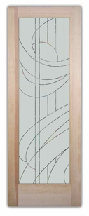 Frosted Glass Contemporary Pantry Doors