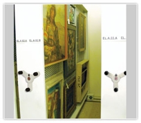 Lateral Art Racks on Rails