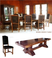 Rodeo 'Camcha' Slab Dining Table Set