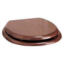 Round Front Slow Close Solid Wood Toilet Seat