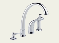 Providence Contemporary Single Handle Kitchen Faucet w/ Soap Dispenser