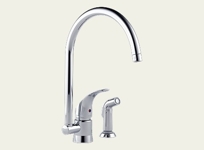 Riviera Single Handle Kitchen Faucet w/ Sprayer