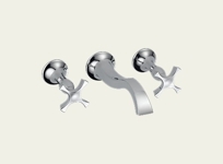 RSVP Wall Mount Vessel Faucet Cross Handles