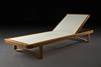 Siesta Chaise Lounge, Wood Base