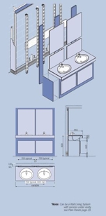 Compact C1 vanity unit