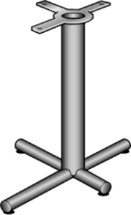 X Base for Half Round Table