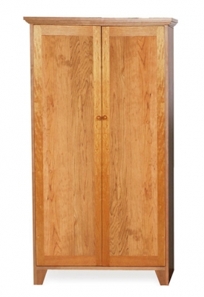 Solid Wood Bookcase With Full Panel Doors