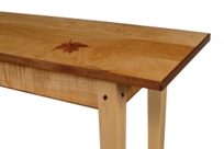 Custom Maple Sofa Table With Inlays