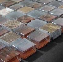 Stone Glass Mosaic Tile- Agate Gem Tile -STG0009