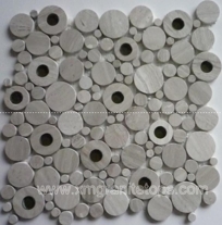 Stainless Steel and Marble Mosaics Metal and Marble Mosaics