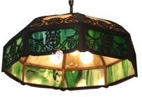 19th Century Slag Glass Light