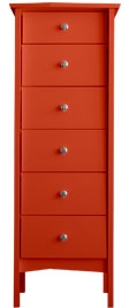 Furniturea Bedside with 6 Drawers