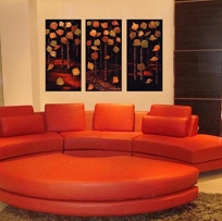 Aspen Trees and Leaves - set of 3 by Contemporary artist Linda Paul