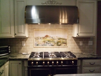 Tuscany landscape Stone Tile Mural