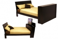 Vermont Modern Bed With Retractable Pop-Up TV Lift