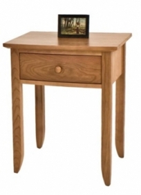Bow Front 1-Drawer Night Stand