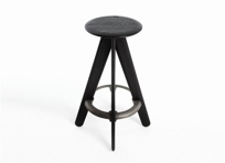 Slab Bar Stool Black